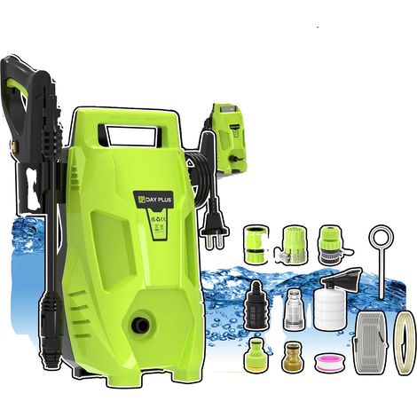 Nettoyeur haute pression, 1500W, pression maximale de 70 bars, débit de 500 l/h, buse 3-en-1, taille compacte (1/5)