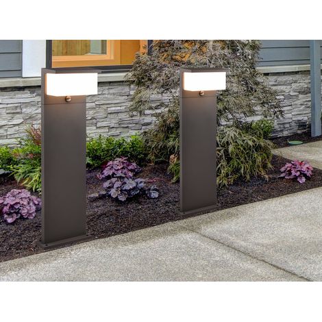 LED Wegeleuchte mit Bewegungsmelder 2er SET Anthrazit, Höhe 80cm (1/5)