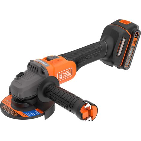 BLACK + DECKER BCG6L8D13-GB POWERCONNECT Brushless Angle Grinder 18V 1 x 2.0Ah Li-ion