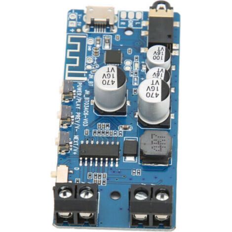 Amplificateur Bluetooth 5.0 Stéréo 2 Canaux - Carte Amplificatrice avec Récepteur Vocal Haute Puissance