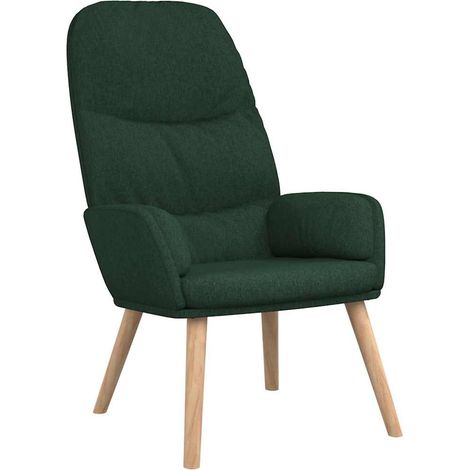 Maison Exclusive - Sedia Relax Verde Scuro in Tessuto (1/5)