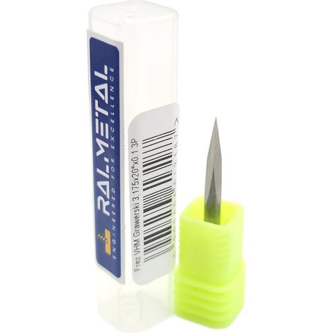 Fresa de grabado tipo V 3,175 1/8 20 grados x 0,1 mm 3P