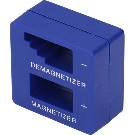 Magnétiseur/démagnétiseur ABS, outil portable pour embouts de tournevis, vis, écrous et pinces à épiler (bleu) (1/5)