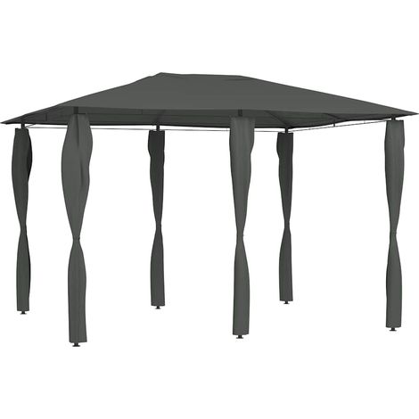 vidaXL Cenador con cubiertas de postes antracita 3x4x2,6 m 160 g/m² (1/4)