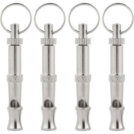 Sifflet à ultrasons pour chien - Sifflet à haute fréquence pour chien - Sifflet à ultrasons réglable pour l'entraînement, l'aboiement, l'assise et le rappel des chiens - 4 pièces (1/5)