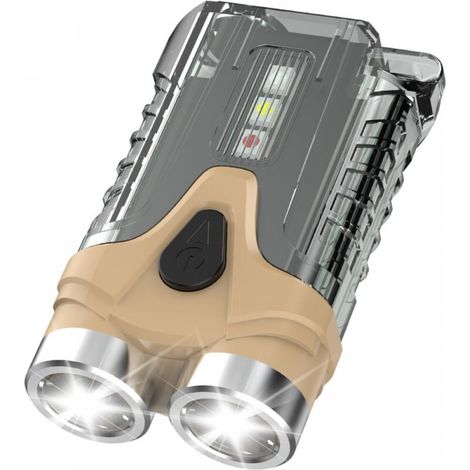 Lampe Torche LED Ultra Puissante Rechargeable 800LM, Mini Lampe de Poche Porte-clés avec Aimant, 7 Modes IPX5 Étanche, pour Camping Randonnée Outdoor (1/4)