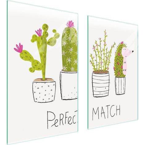PLAQUE DE PROTECTION EN VERRE POUR POÊLE 75x52 CACTUS (1/5)