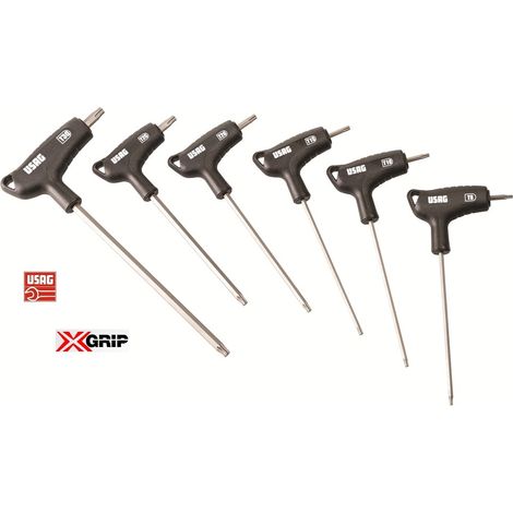 Usag 280 HXTX/SE6 serie di 6 chiavi maschio TORX speciale X-Grip (1/5)