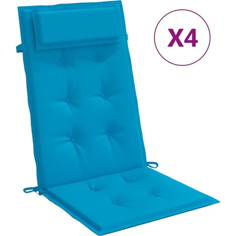 Hochlehner-Auflagen 4 Stk. Hellblau Oxford-Gewebe vidaXL