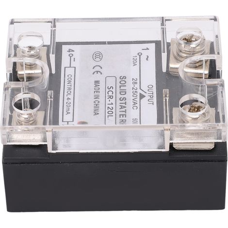 Régulateur de tension intelligent à semi-conducteurs avec entrée 4-20 mA, relais SCR-120LA, régulateur de courant et de tension 28-250 V CA (1/5)