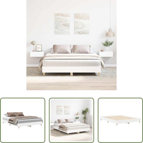 vidaXL Estructura de cama sin colchón blanca 150x200 cm (1/5)