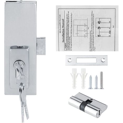 Serratura di sicurezza antifurto KLB-AquaForge per porte in vetro, base in acciaio inox (1/5)