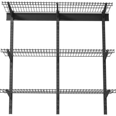 Mophorn 3-stöckiges Garagenregal 915x915x305 mm für Werkzeugaufbewahrung, 68 kg Tragkraft pro Ebene, Wandhalterung 915x305 mm, Metallregal für Werkzeuge und Organizer