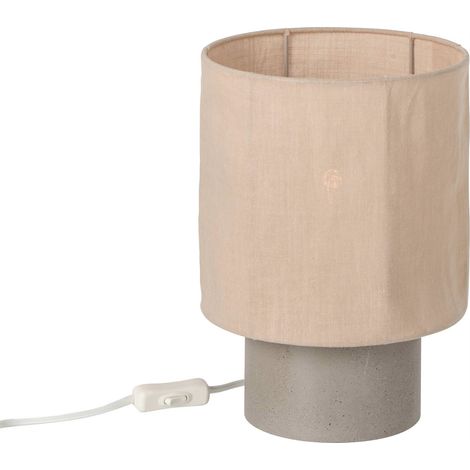 Lampe de table beige en ciment - beige et ciment naturel (1/4)