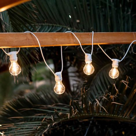 ALLEGRA Guirnalda de luz para interior y exterior. 10 bombillas LED de luz cálida. Fabricada en España (1/5)