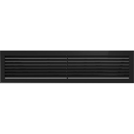 Griglia di ventilazione KRATKI FRESH 17 x 70 cm Nero Griglia aria calda con lamelle in acciaio Griglia di scarico per ventilazione camino Per ogni tipo di interno (1/5)