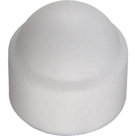 Cache Ecrou ou cache tête vis Tête hexagonale TH M8 Polyéthylène blanc Sur plat 13