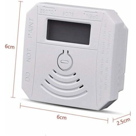 NALOOKAMIC Détecteur de gaz Détecteur de fumée de monoxyde de carbone combiné Détecteur de fumée CO à piles avec écran d'affichage LED Flash Alarme sonore Motif d'avertissement sonore (1/3)