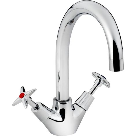 Bristan VAX2 SNK C X Cross Head Monobloc Sink Mixer Chrome Kitchen Tap