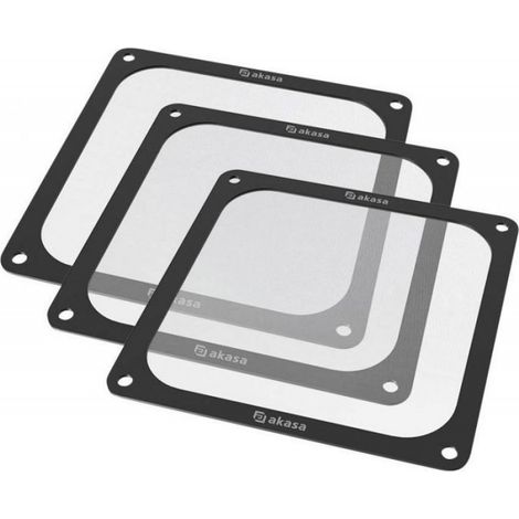Filtre Pour Ventilateur PC - 140 Mm - Housse Ultra-Fine - Cadre Magnetique - Noir - Lot De 3