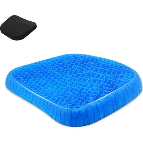 Oreiller en gel respirant, oreiller multifonctionnel en gel, oreiller anti-escarres, soulage la pression en cas de problèmes orthopédiques, avec housse antidérapante 38×32cm-AquaForge (1/5)