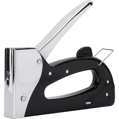Agrafeuse portable, durable, sûre, pratique et ergonomique, agrafeuse manuelle pour la fixation de matériaux, bricolage, décoration, menuiserie (1/5)