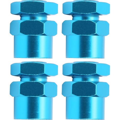 Adaptateur de conversion hexagonal de roue 12 mm vers 17 mm pour crawler RC 1/10 (15 mm, bleu)