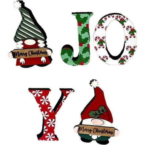 Décorations de table multifonctions en acrylique, grandes lettres, pour Noël