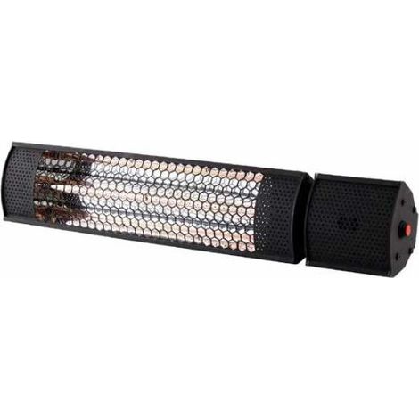 Chauffage infrarouge suspendu RPT-XDY 2000 W – verre/alogène doré, supports inclus – idéal pour 12-18 m² (1/4)
