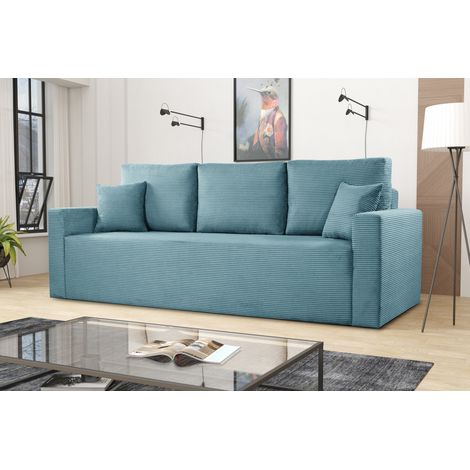 Modernes Sofa ZOOM mit Schlaffunktion Hellblau (1/2)