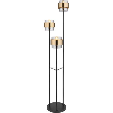 Globo - lámpara de pie - Milley - latón negro - metal - Ø 43cm - (1/5)