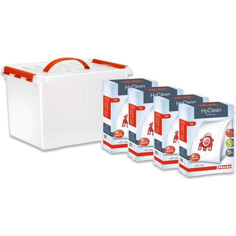 Lot de 4 sacs et 2 filtres pour aspirateur HyClean Pure FJM – Compatible avec Miele S241-S256i/S290-S291/S300i-S399 – Filtration AirClean