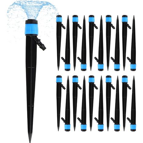 20 buses goutte à goutte : Kit de système d'arrosage automatique pour tuyaux de 1/4 de pouce. (1/5)