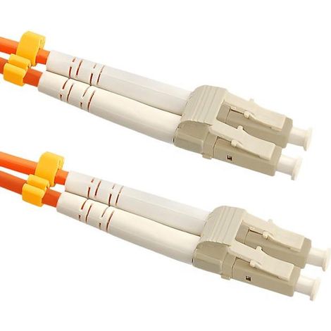 Cordon de brassage fibre optique Qoltec LC/UPC-LC/UPC Multimode 50/125U OM2 Duplex 10 m