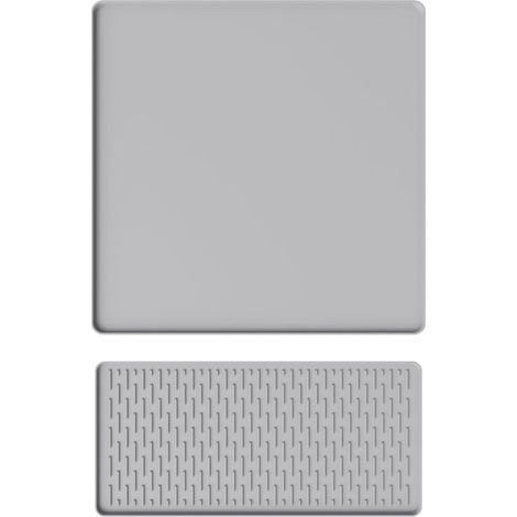 Silicone coffee mat with anti-spill edges, noise reduction and removable drip tray for espresso machine, kitchen counter, pet feeding station (1/5)