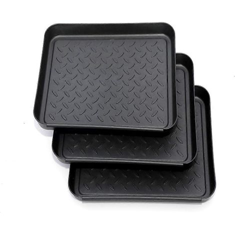 3 Pièces Tapis de Paillasse Multifonction pour Chaussures, Plateau de Rangement Accessoire (1/4)