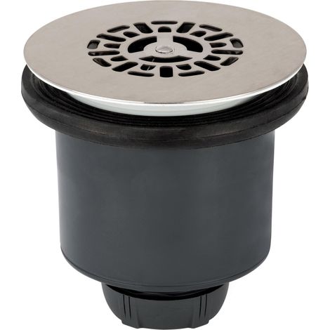 Bonde Douche Tourbillon Ø90 mm Grille Inox Brossé (1/5)