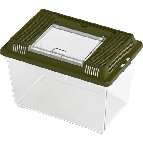 Boîte de Transport et d’Élevage en Plastique avec Couvercle – Aquarium Portable pour Tortues, Insectes et Petits Poissons, Bac de Reptile Multifonction (1/3)