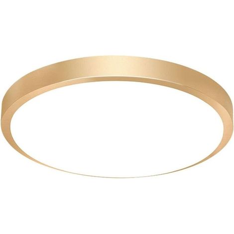 À Grain De Bois Plafonnier Led Encastré,Ultra-Mince Moderne Luminaire Plafonnier, 24W 3000K/4000K/6000K SéLectionnable,Rond Plafonnier Salle De Bain Pour Salon,Cuisine,Couloir (1/5)