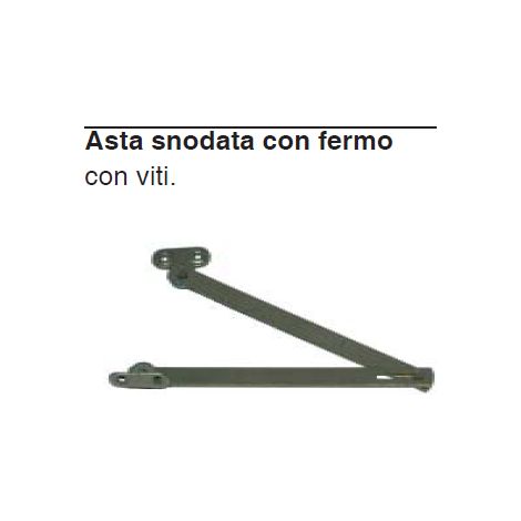 Aste snodate con fermo - 250 mm. - ferro nichelato - 2 pz.