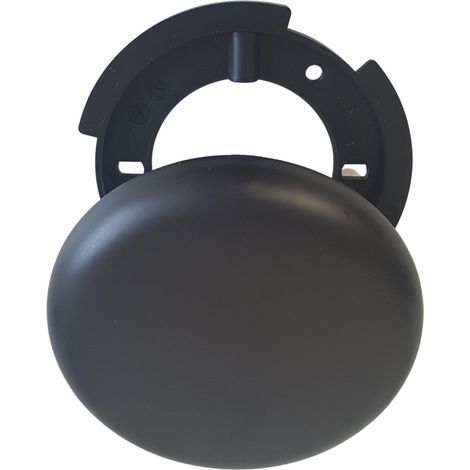 Lot de 3 mini boîtes de dérivation noires Ø 100 mm – Boîte de distribution et boîte de recouvrement en saillie – Auvent noir et embout pour tuyau d'aération ou grille de ventilation, raccord de lampe (1/5)