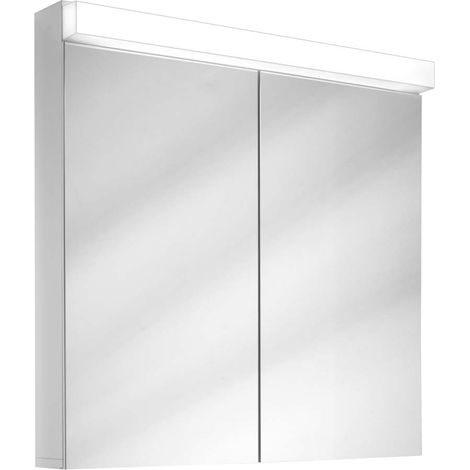 Schneider LOW Line Armoires de toilette LED, 2 portes 40/40cm,