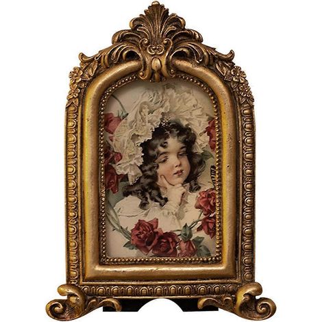 Cadre photo ancien, support de table, support mural, cadre photo de style européen-14.50X10.00X2.00CM