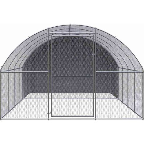 Maison Exclusive - Pollaio per Esterni 3x4x2 m in Acciaio Zincato (1/5)