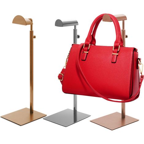 Set mit 7 schwarz lackierten Edelstahlhaken zur Präsentation von Kleidung, Taschen und Accessoires, Ladenregal (1/3)