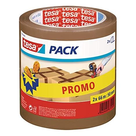 Cinta adhesiva tesa tesapack sin solventes resistente UV 66 m