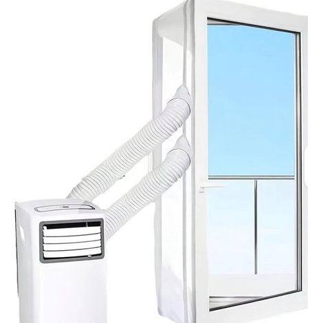 Kit de calfeutrage universel pour climatiseur mobile 500 cm avec bande auto-agrippante pour fenêtre et porte (1/2)