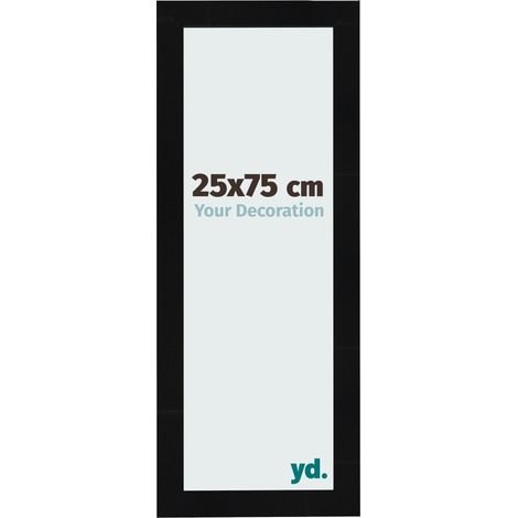 yd. - Cadre photo 25x75 - Noir Brillant - MDF - Pisa (1/5)