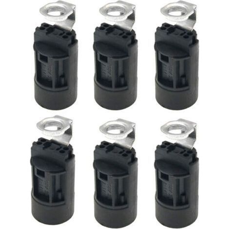Set of 6 E14 plastic socket holders – High temperature – For lamp making and restoration – 220V 3A (1/5)