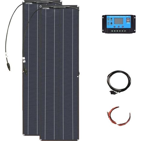 Panneau Solaire, Design Flexible, Haute Efficacité, KIT SOLAIRE 100W (1/2)